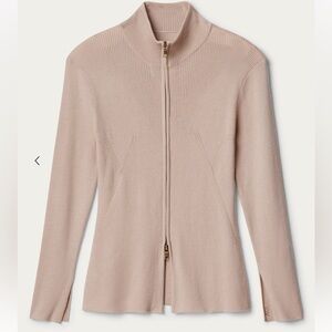 Rhone Rose Vapor Porto Merino Blend Full Zip Sweater Size Small